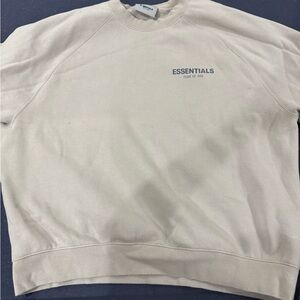 Fear of God Essentials Cream Crewneck Sweater